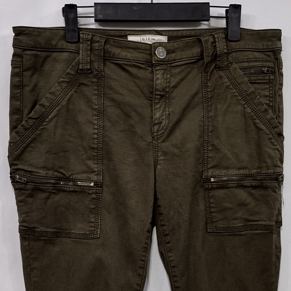 Joie Jeans Park Skinny Utility Pants Womens 32 Green Boho Retro 90s Y2K Casual - Picture 3 of 11